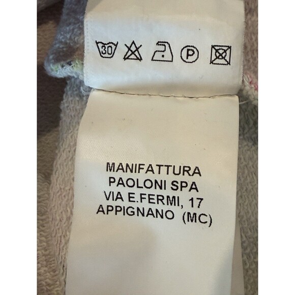 MSGM Floral Crop Sweatshirt Women’s Size M White Multi Crew Neck Made In Italy - Picture 6 of 11